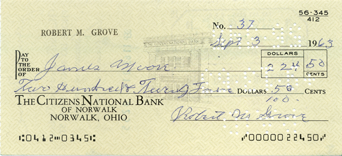 Lefty Grove Cancelled Checks